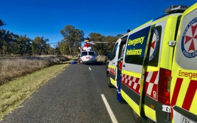 Chopper Called to Transport Injured Man After Accident